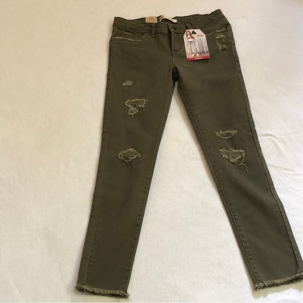 Levi’s 710 Super Skinny Distressed Jeans Adjustable Waist - Picture 1 of 6